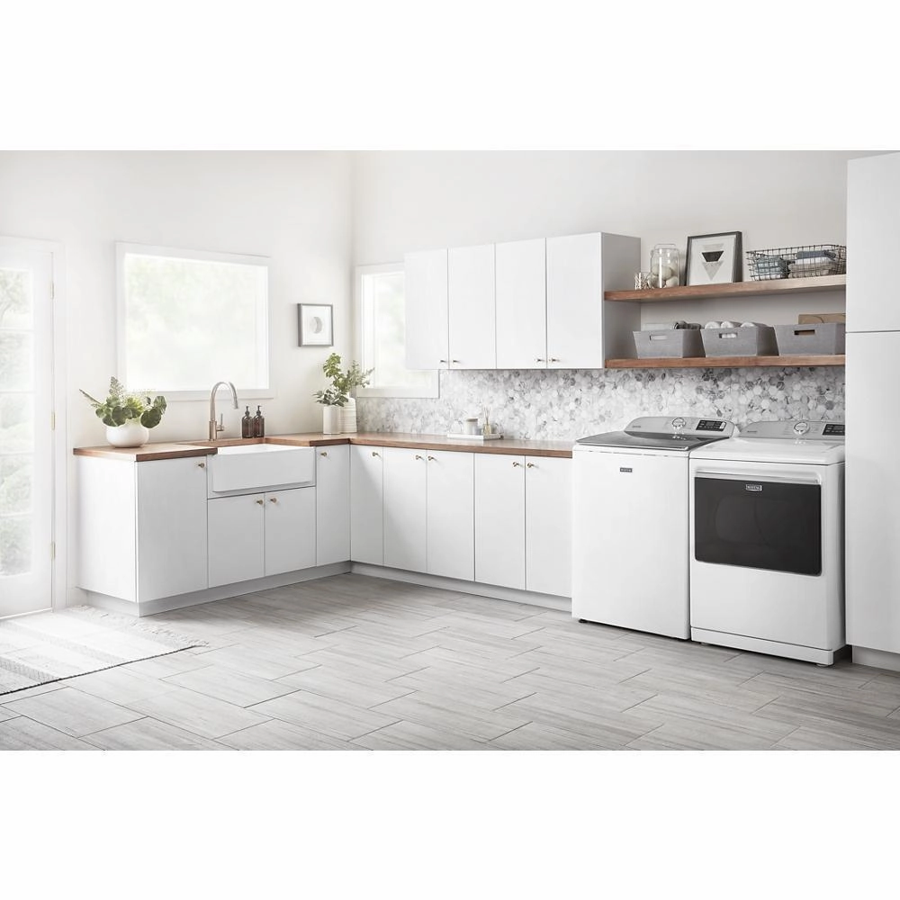 Smart Top Load Electric Dryer with Extra Power - 7.4 cu. ft. - (MED7230HW)