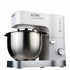 Solac Stand Mixer,5Lit, 1200Watts, Stainless Steel Pol, White