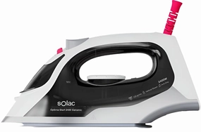 Solac Steam Iron, 2400Watts, Black & White