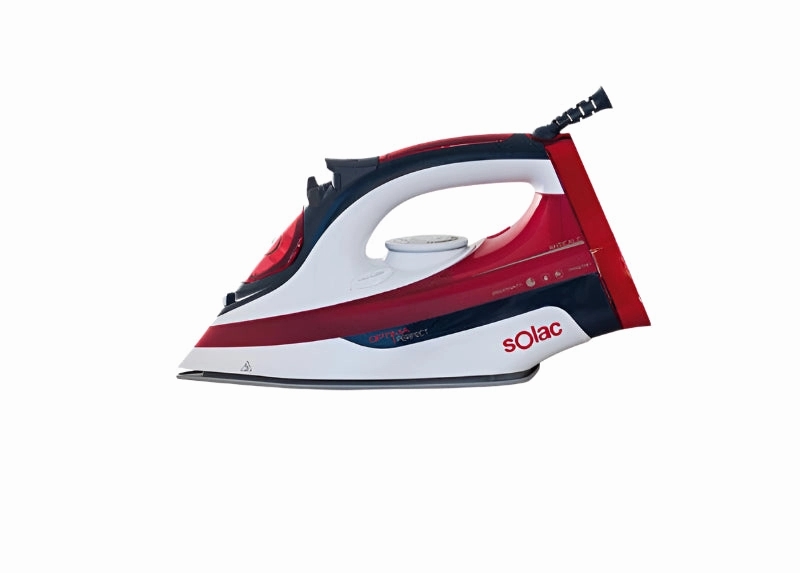 Solac Steam Iron Control Scroll & Ceramic Plate, 2600Watts, Red & Blue