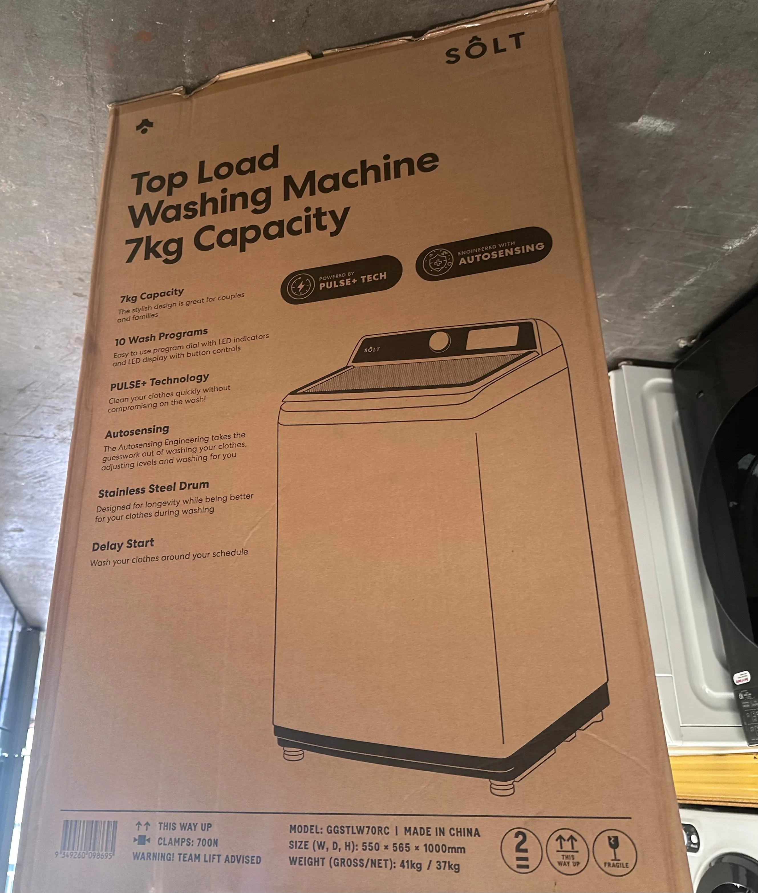 Solt 7kg Top Loader [Factory Second] BOX DAMAGE NO DAMAGE ON UNIT