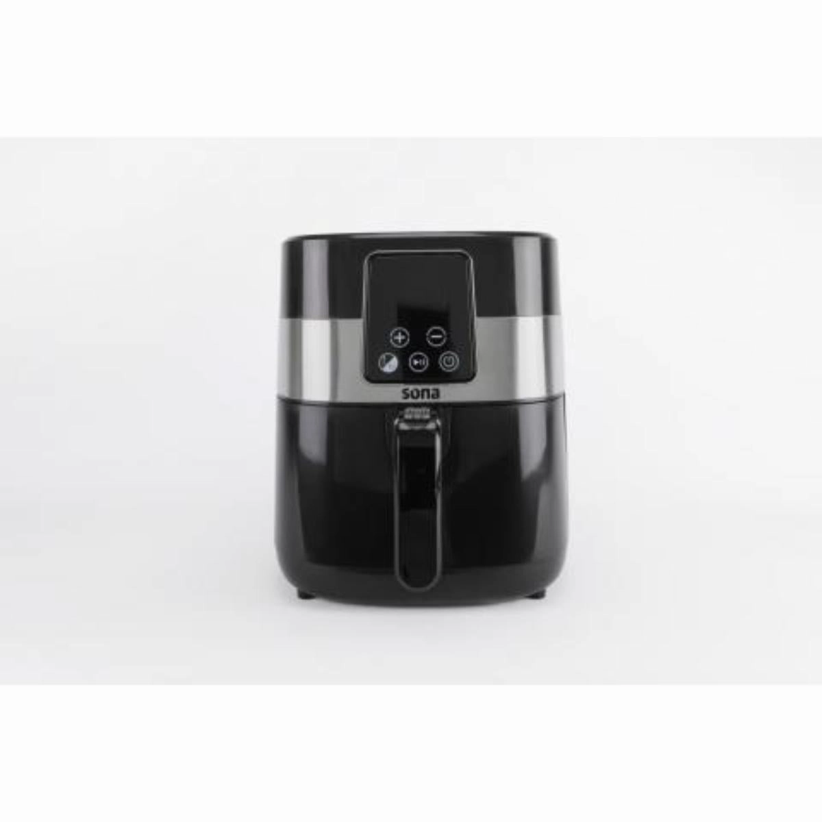 Sona Air Fryer 4L Full Capacity 3L Capacity Basket Black 1300W Heat From (80-200 D