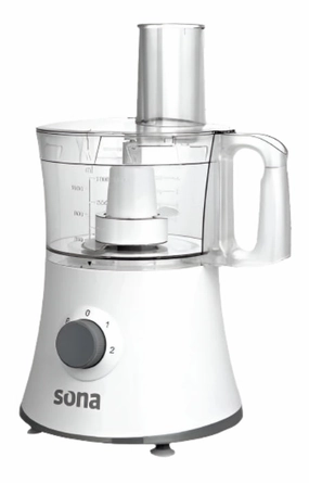 Sona Food Processor, 1.2Lit, 500Watts, White