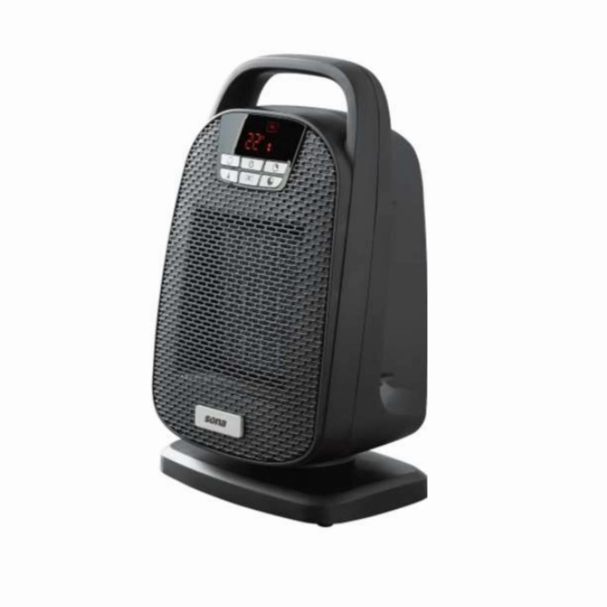 Sona Heater Digital Ceramic with Fan, 2000Watts, Black