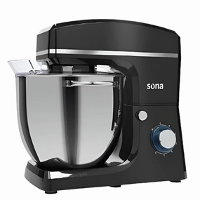SONA Stand Mixer 3Speeds, 5Lit, 1500Watts, Black