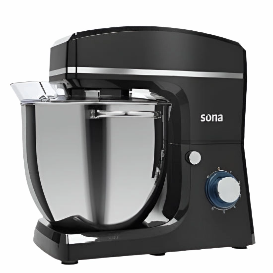 SONA Stand Mixer 3Speeds, 5Lit, 1500Watts, Black