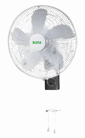 Sona Wall Fan 16Inch, White
