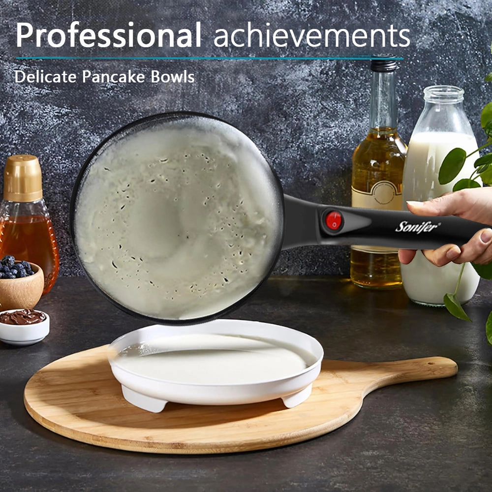Sonifer Crepe Maker | 20cm Cooking Plate | Non-stick | Switch with Indicator | Hanging Handle