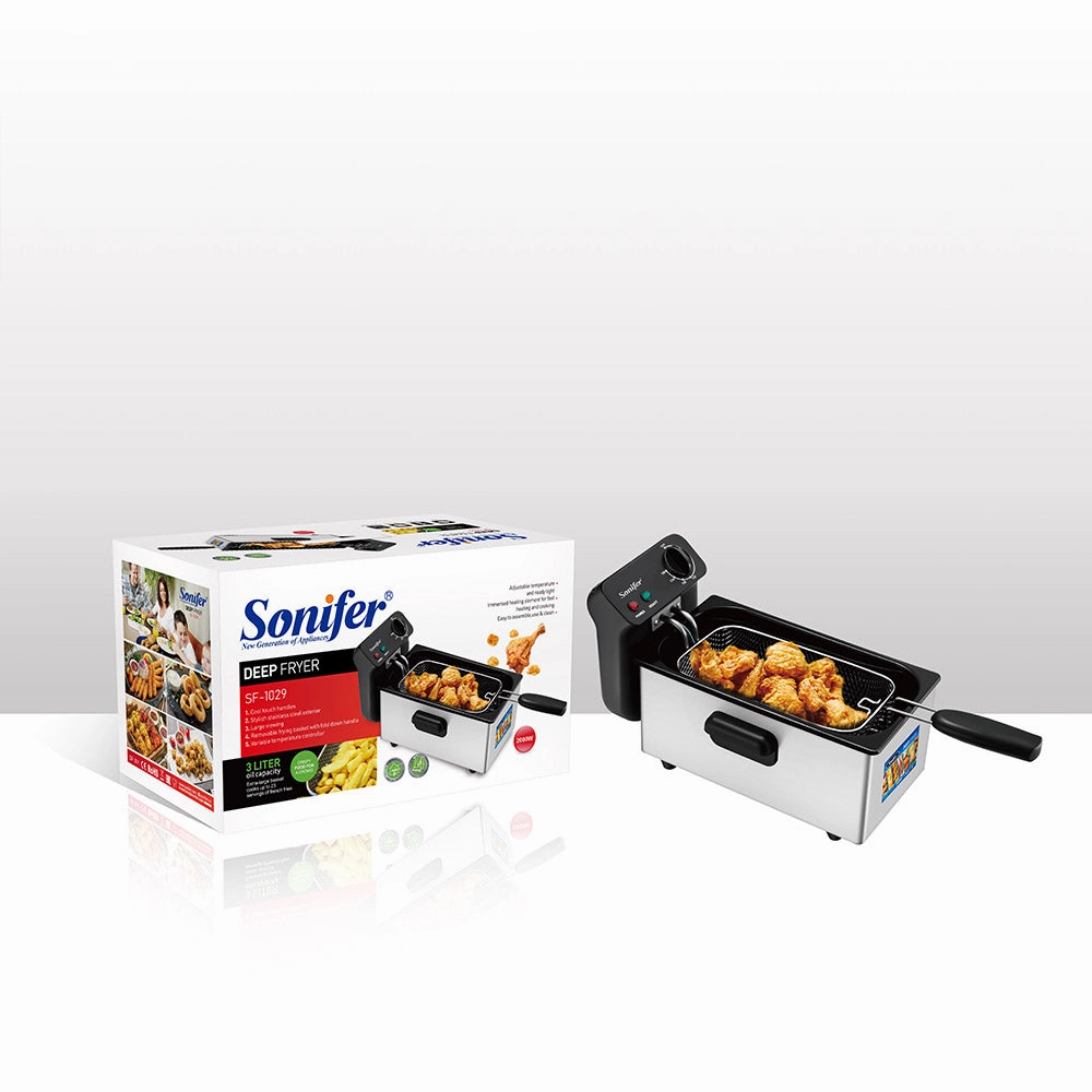 Sonifer Deep Fryer  | 2000w |  3L |  Temperature Control | Dry heating protection function