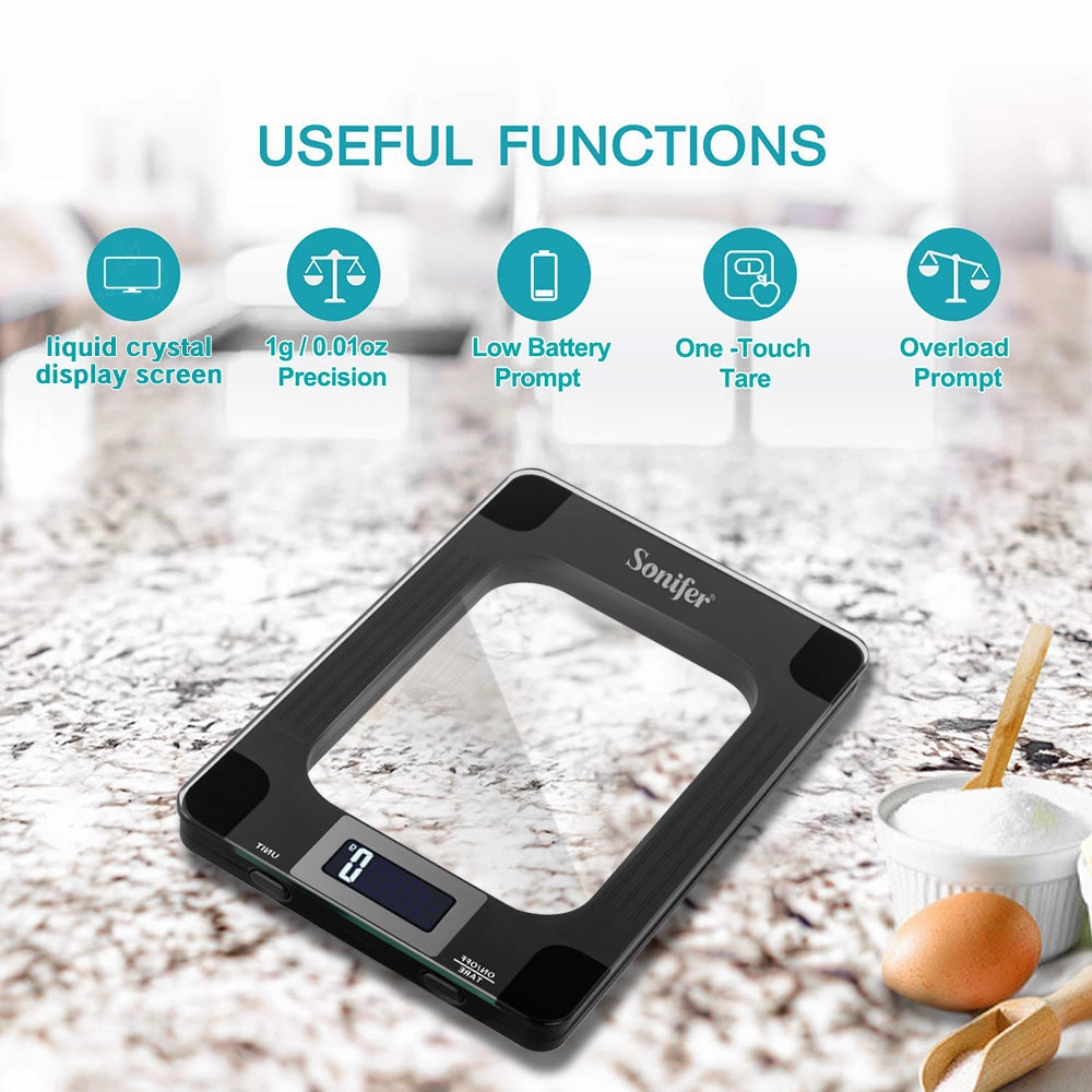 Sonifer Digital  Kitchen Scale | LCD Display Screen | Sensitive touch buttons | LED Indicators | Auto Shut-Off