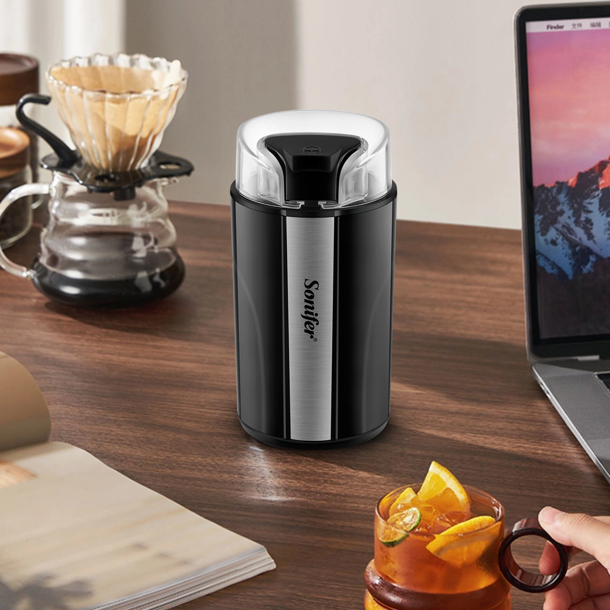 Sonifer Electric Coffee Grinder | Stainless Steel Blade | 75g  Capacity