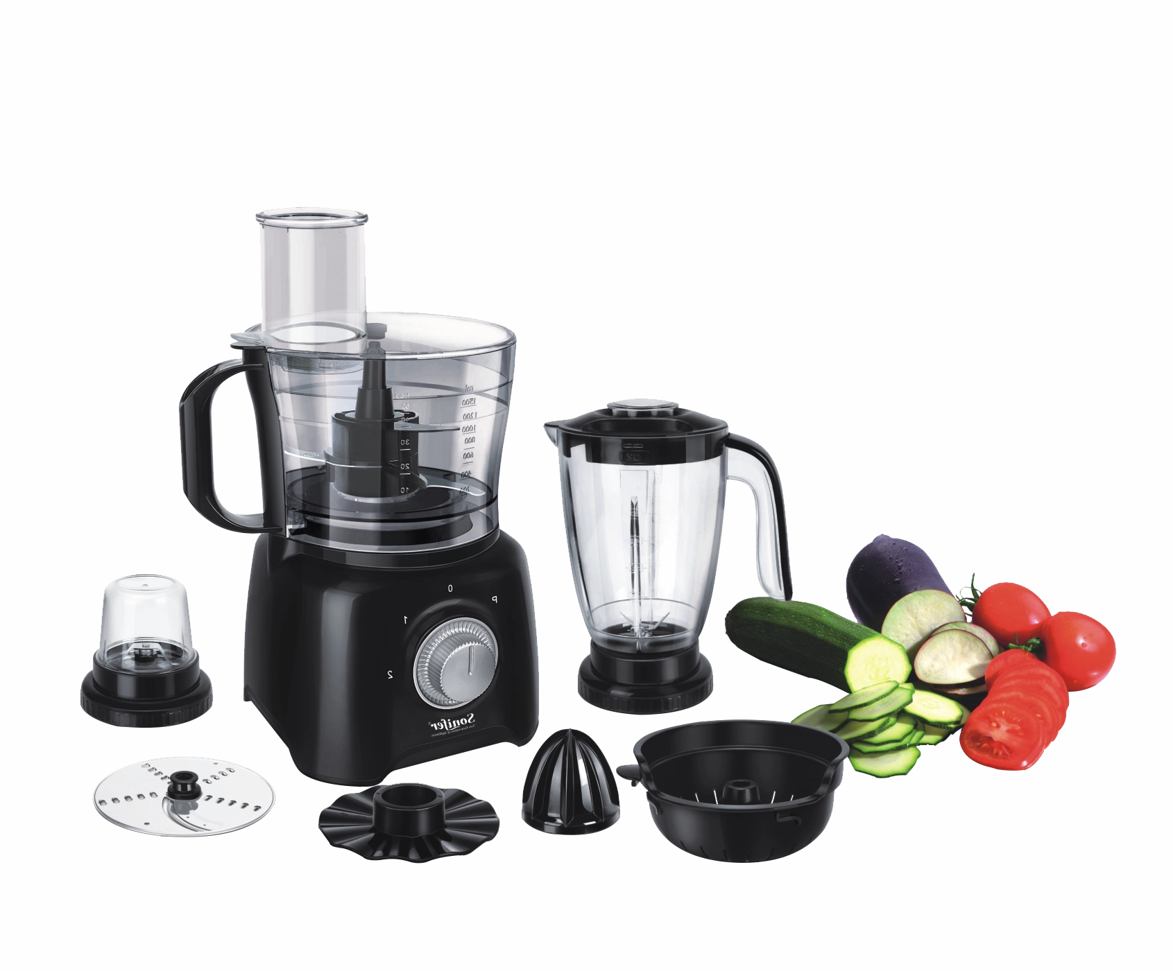 Sonifer Food Processor | 2 speeds   pulse | Safety lock system | Easy to clean