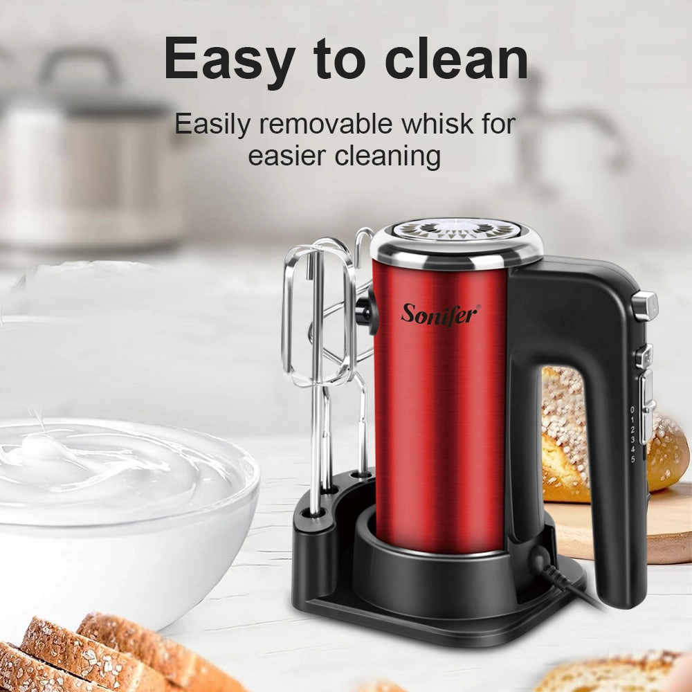 Sonifer Hand Mixer | 5 speeds   Turbo | Beater & mixer hooks | Easy beater removal