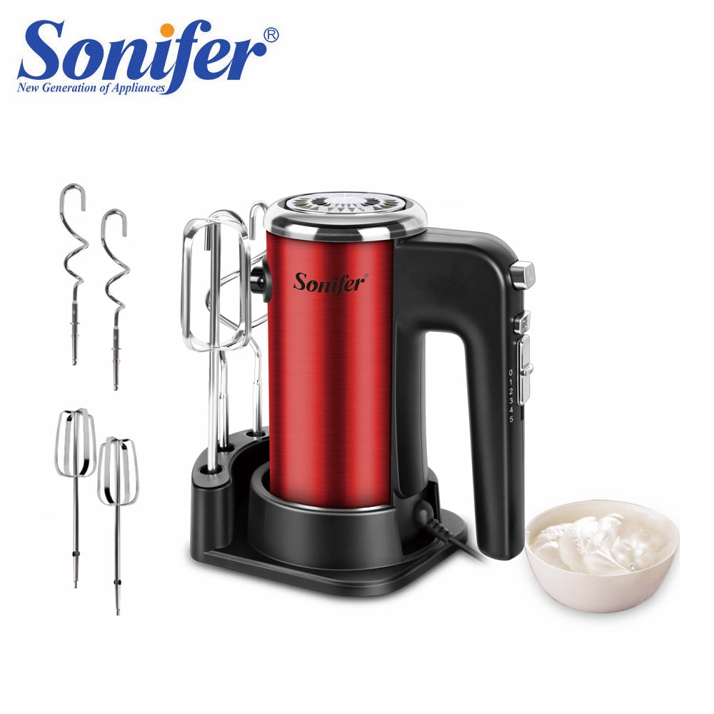 Sonifer Hand Mixer | 5 speeds   Turbo | Beater & mixer hooks | Easy beater removal