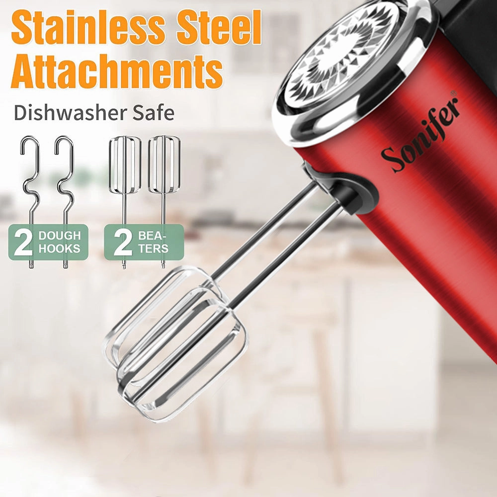Sonifer Hand Mixer | 5 speeds   Turbo | Beater & mixer hooks | Easy beater removal