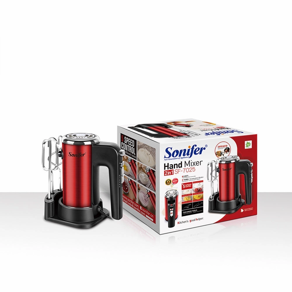 Sonifer Hand Mixer | 5 speeds   Turbo | Beater & mixer hooks | Easy beater removal