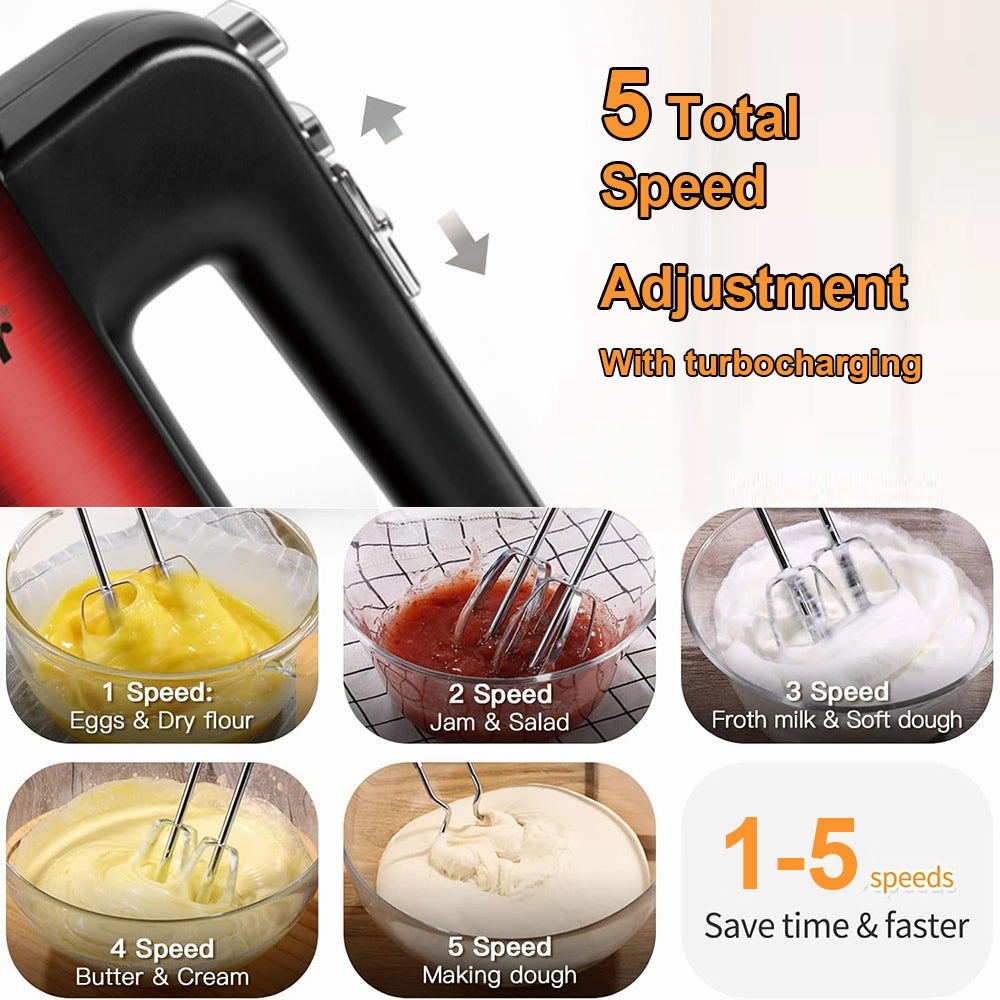 Sonifer Hand Mixer | 5 speeds   Turbo | Beater & mixer hooks | Easy beater removal