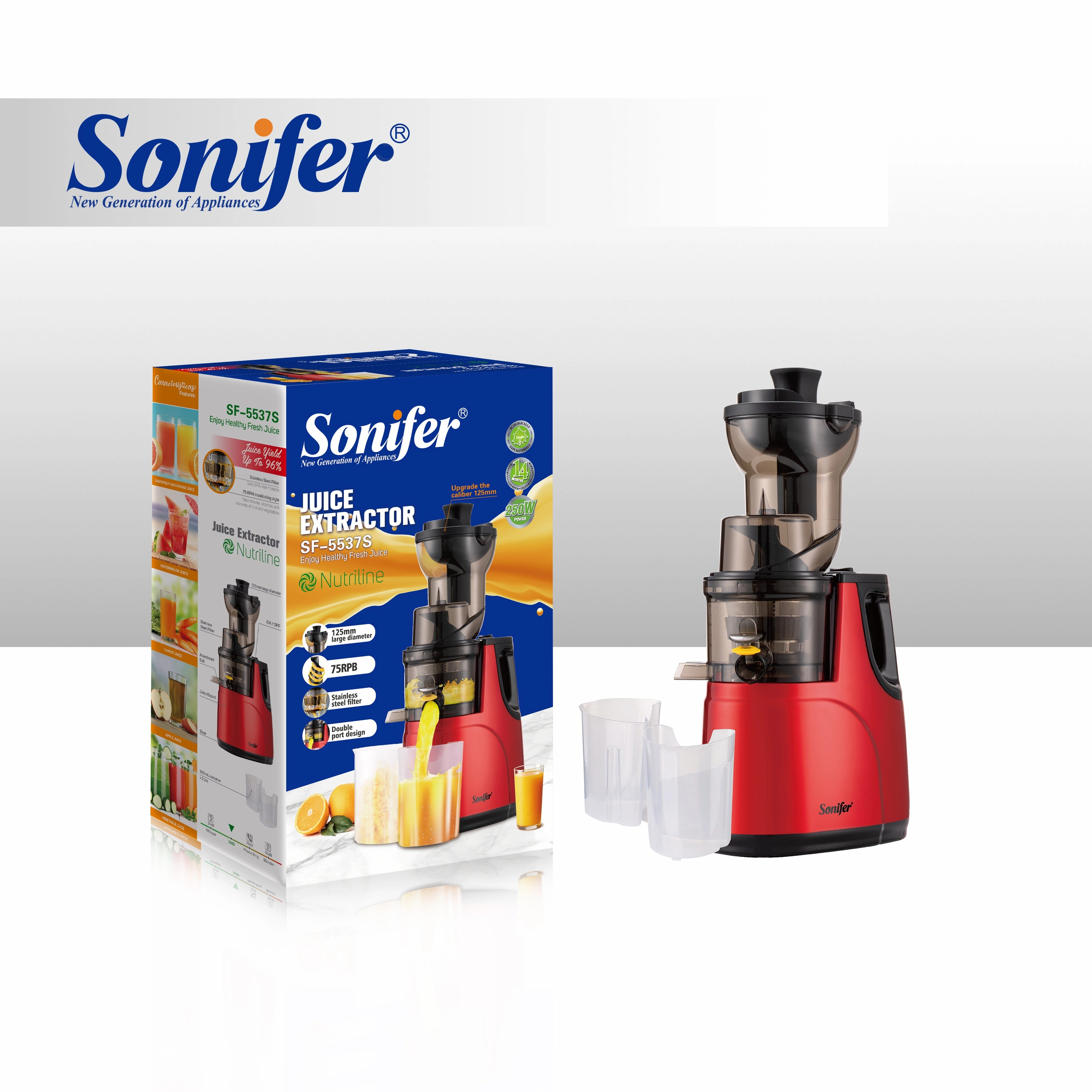 Sonifer Juice Extractor | High Quality | Slag-juice Separation | Water free | 80mm Large Caliber | Easy to clean