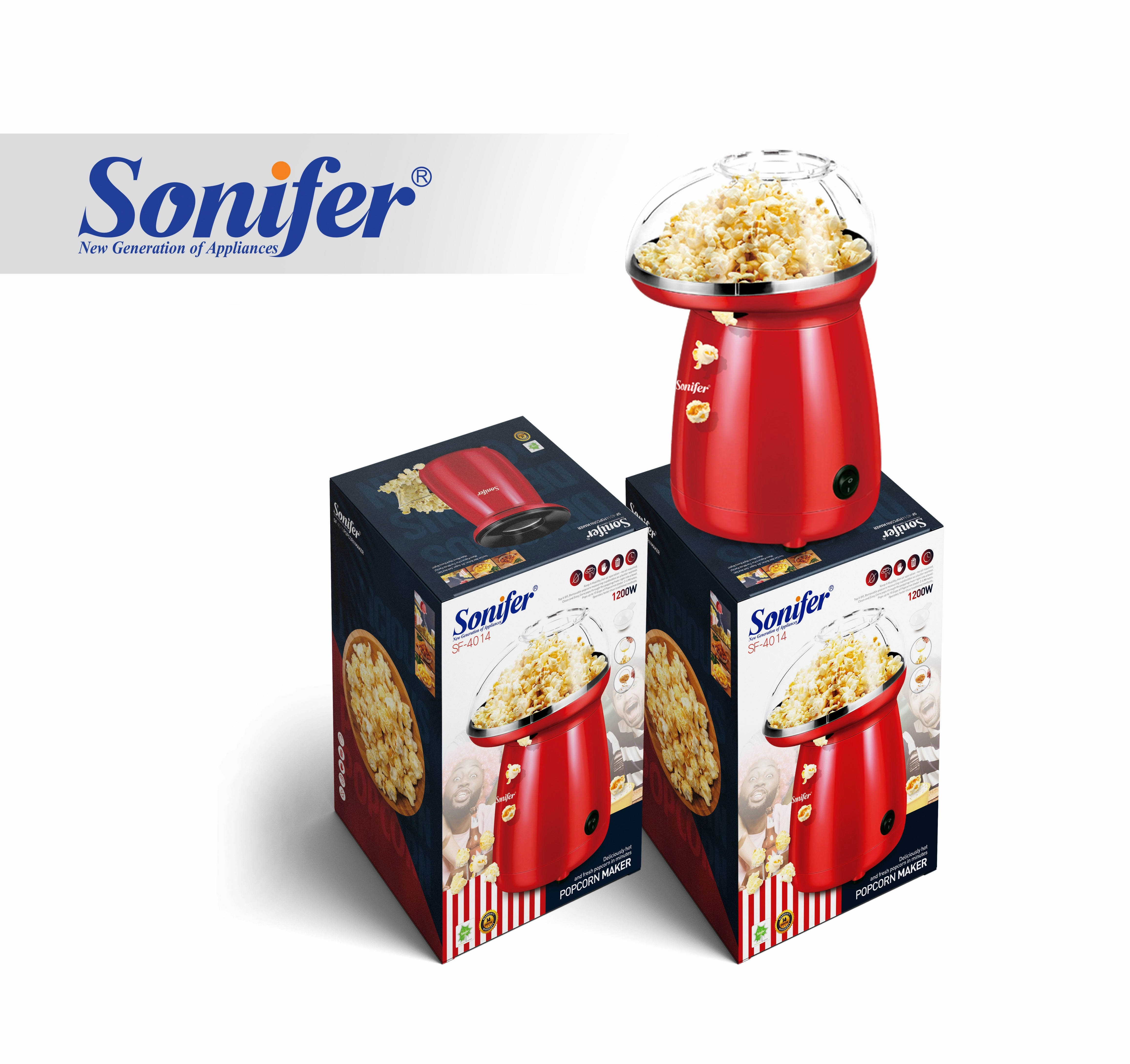 Sonifer Popcorn Maker | Oil-Free | Simple Operation