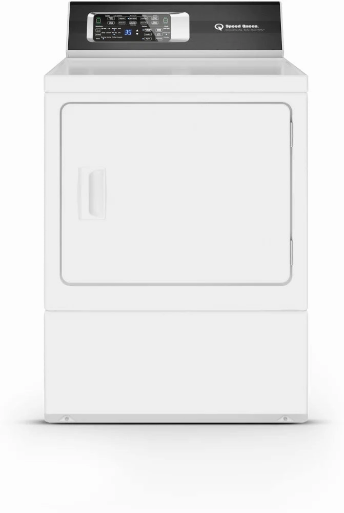 Speed Queen DF7004WE Df7 Sanitizing White Electric Dryer With Front Control Pet Plus&#8482; Steam Over-Dry Protection Technology Energy Star Certified 5-Year Warranty