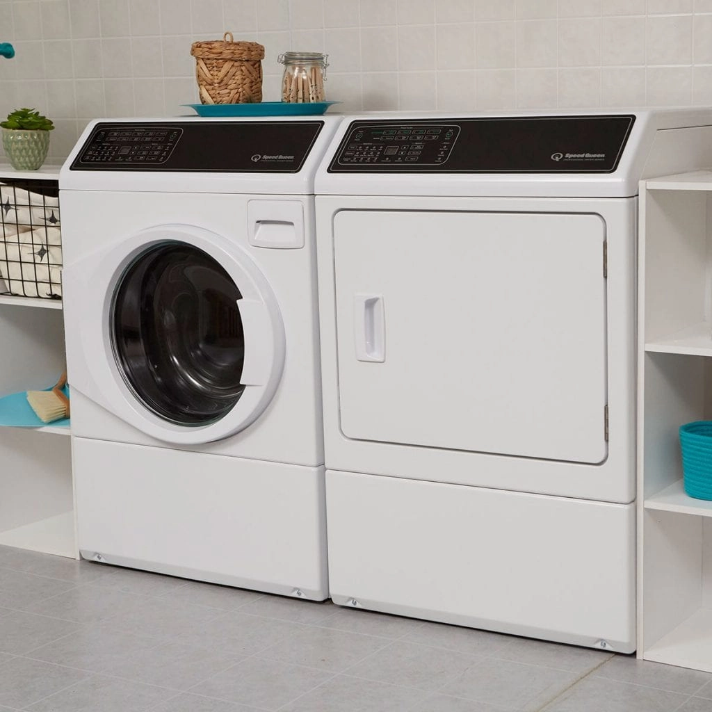 Speed Queen DF7004WG Df7 Sanitizing White Gas Dryer With Front Control Pet Plus&#8482; Steam Over-Dry Protection Technology Energy Star Certified 5-Year Warranty