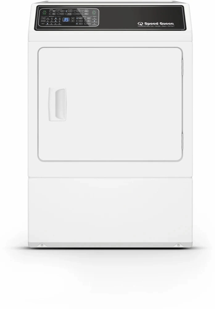 Speed Queen DF7004WG Df7 Sanitizing White Gas Dryer With Front Control Pet Plus&#8482; Steam Over-Dry Protection Technology Energy Star Certified 5-Year Warranty
