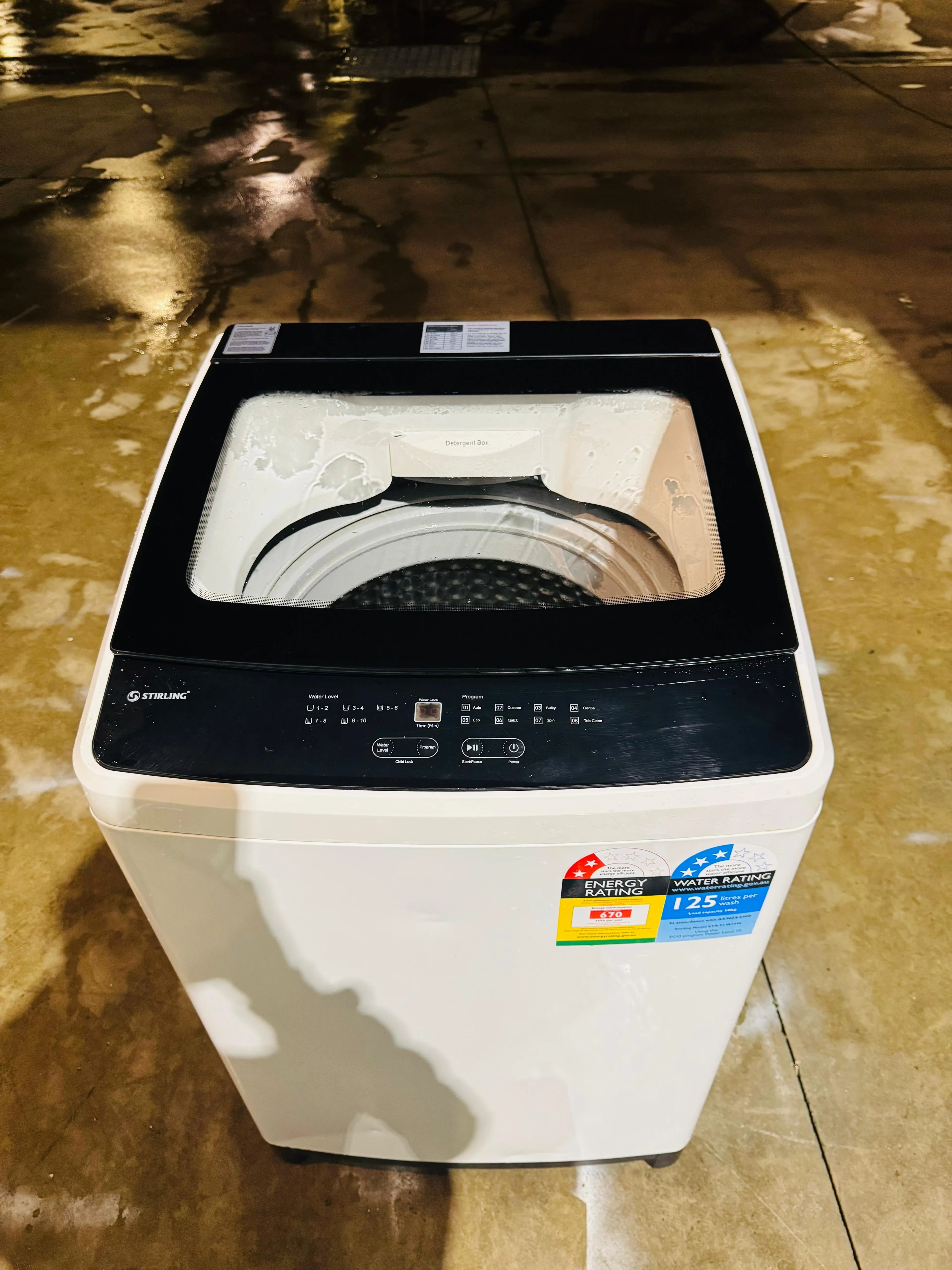 **STIRLING 10KGS TOP LOADER WASHING MACHINE**