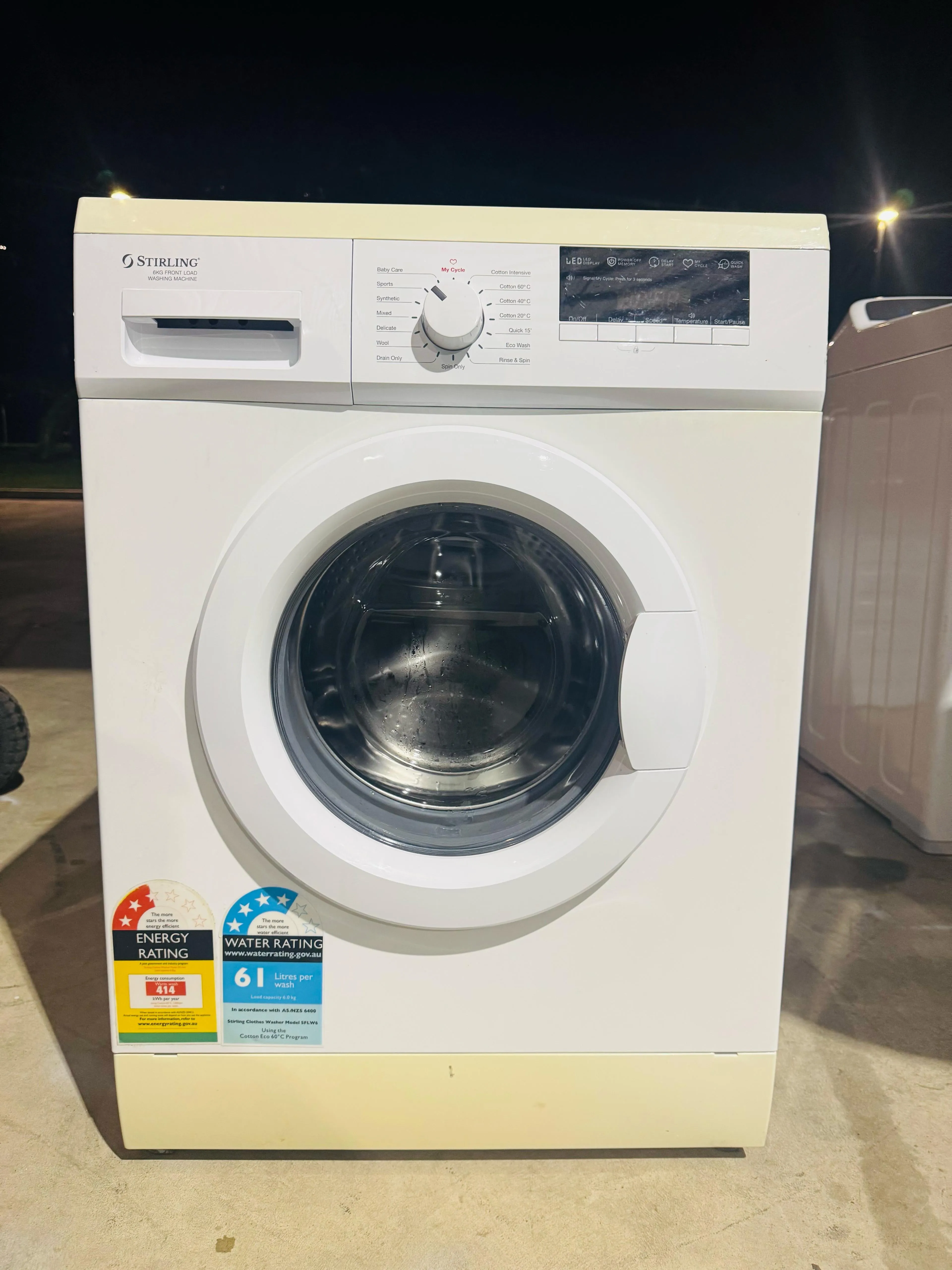 **STIRLING 6KGS FRONT LOADER WASHING MACHINE**