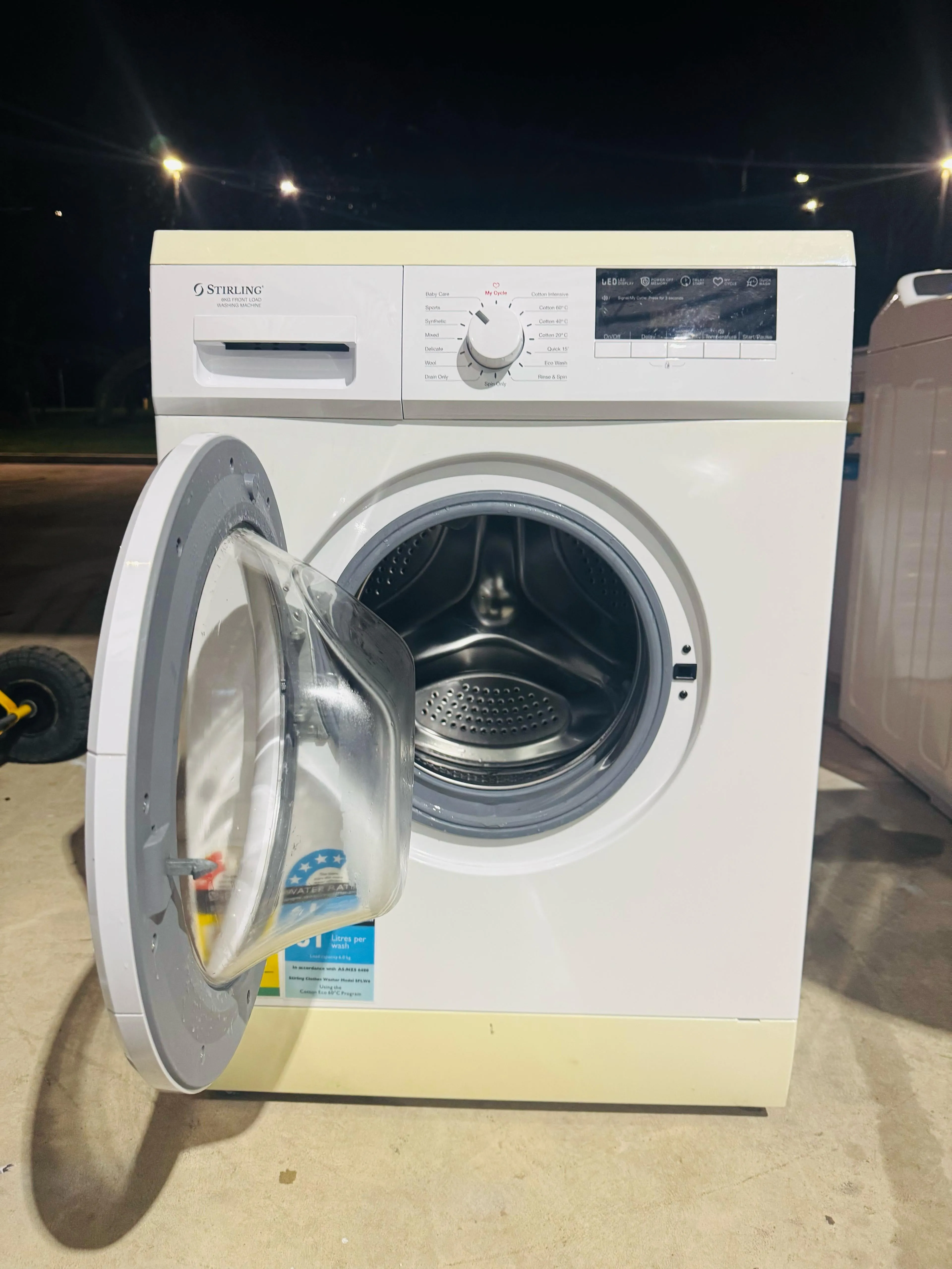 **STIRLING 6KGS FRONT LOADER WASHING MACHINE**