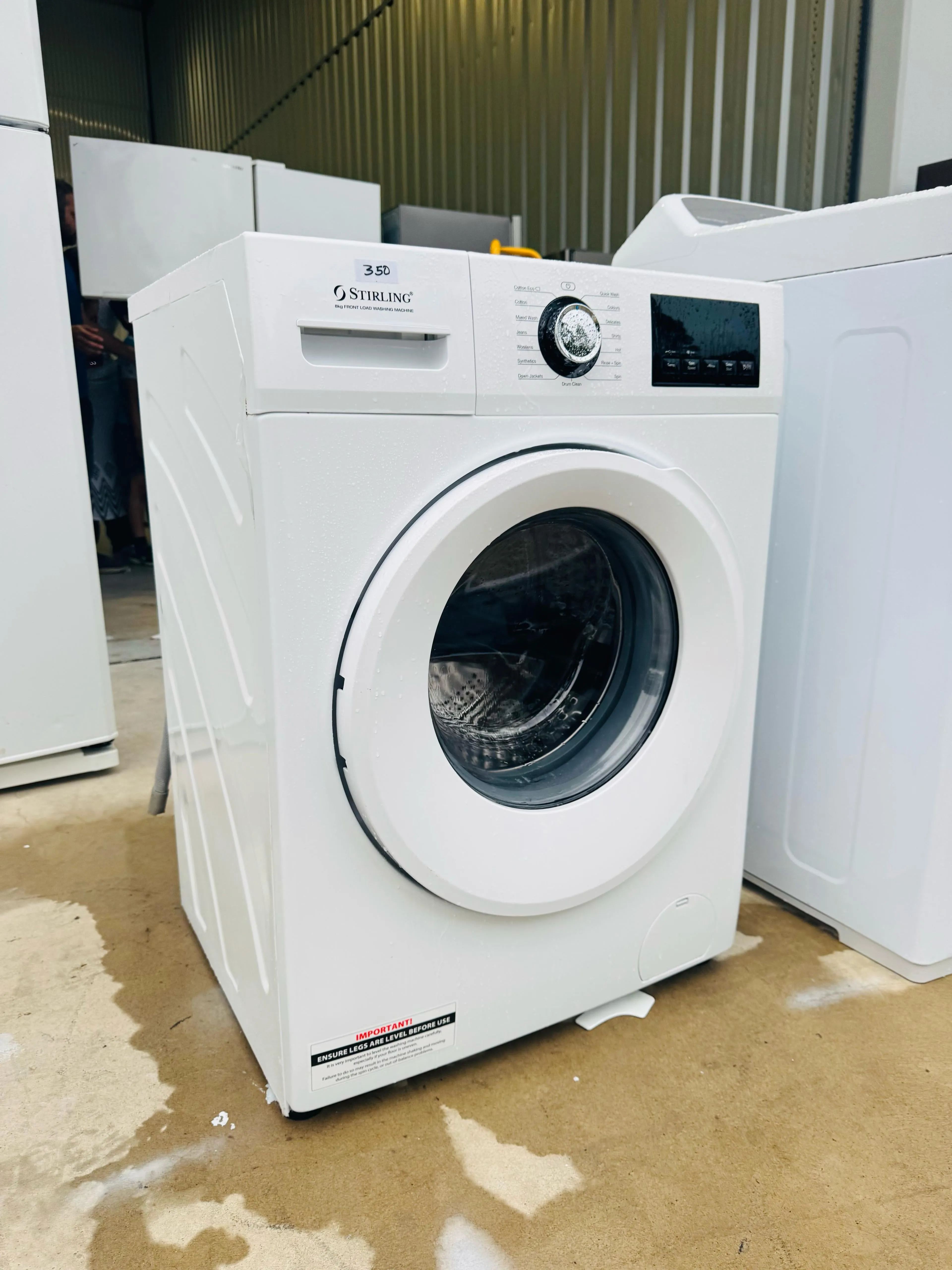 **STIRLING 8KGS FRONT LOADER WASHING MACHINE**