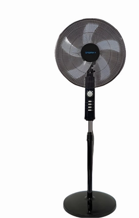 Stork Stand Fan 18Inch, 3Speeds, 5Blades, 70Watts, Black