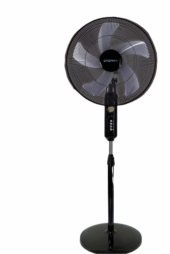 Stork Stand Fan 20Inch, 3Speeds, 5Blades, 70Watts, Black
