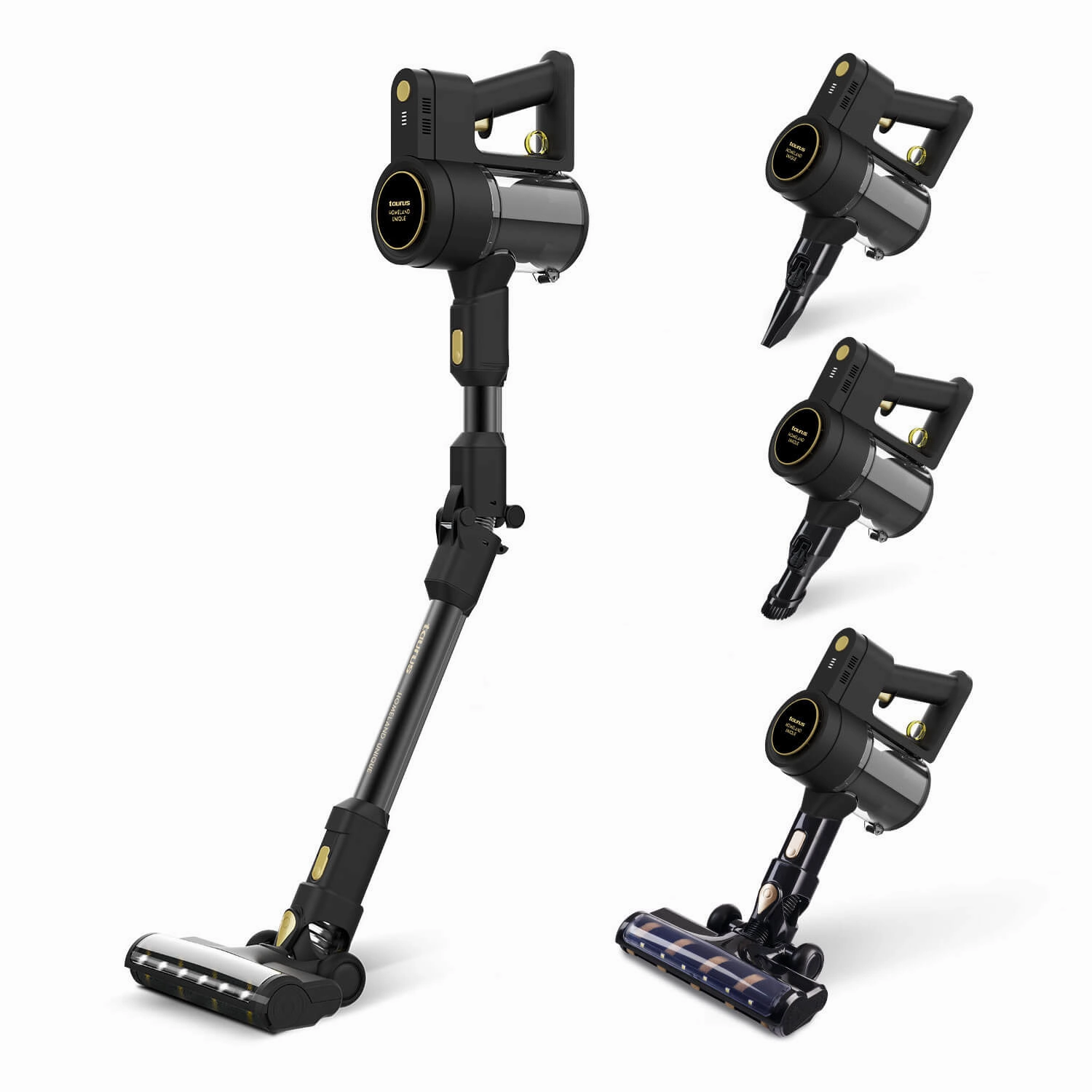 Taurus Upright Vacuum Cleaner, 2 In 1 Cordless, 90 Degree, Black