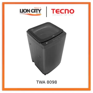 Tecno TWA 8098 8.0kg Fully Automatic fuzzy Logic Washer  4 Ticks