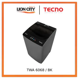 Tecno Uno TWA 6068 Washer Light Grey 6.0 kg, Full Auto
