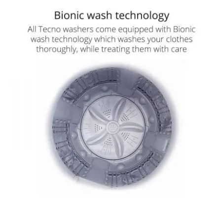 Tecno Uno TWA 8088 Washer Light Grey 8.0 kg, Full Auto