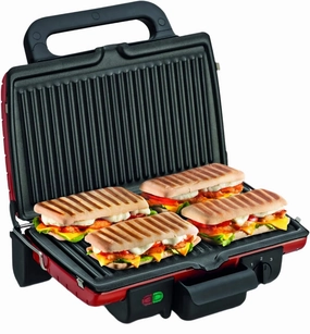 Tefal Grill 2 Cooking positions, Panini & Barbecue, Removable Plates, 1700Watts, Red