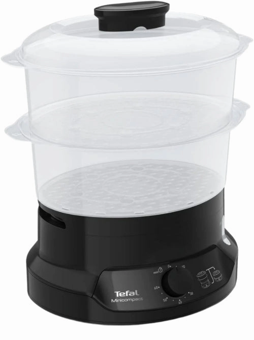 Tefal Steam Cooker Mini Compact Steamer, 6Lit, Black