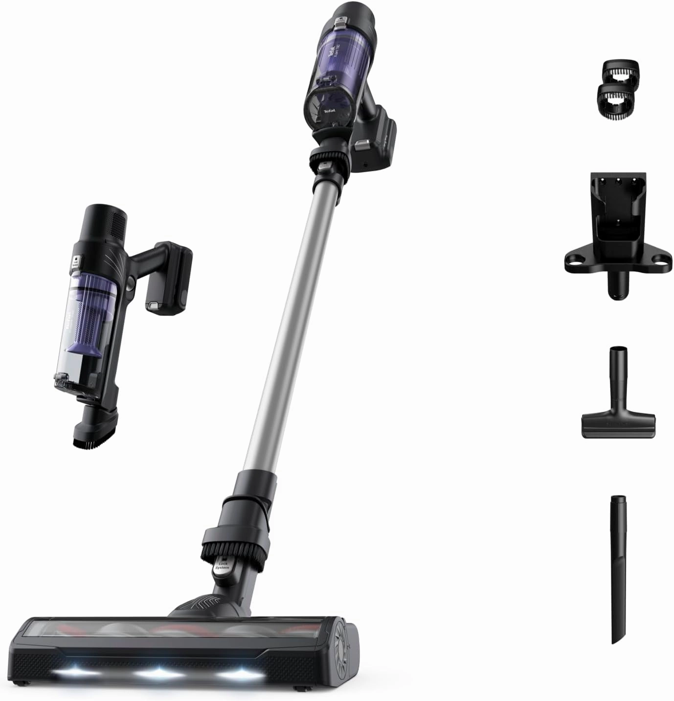Tefal Upright Vacuum Cordless Cleaner, 140Watts, Purple
