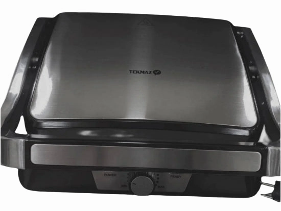 Tekmaz Grill with Garnete Open Plate, 1850Watts, 180C, Stainless Steel / Black