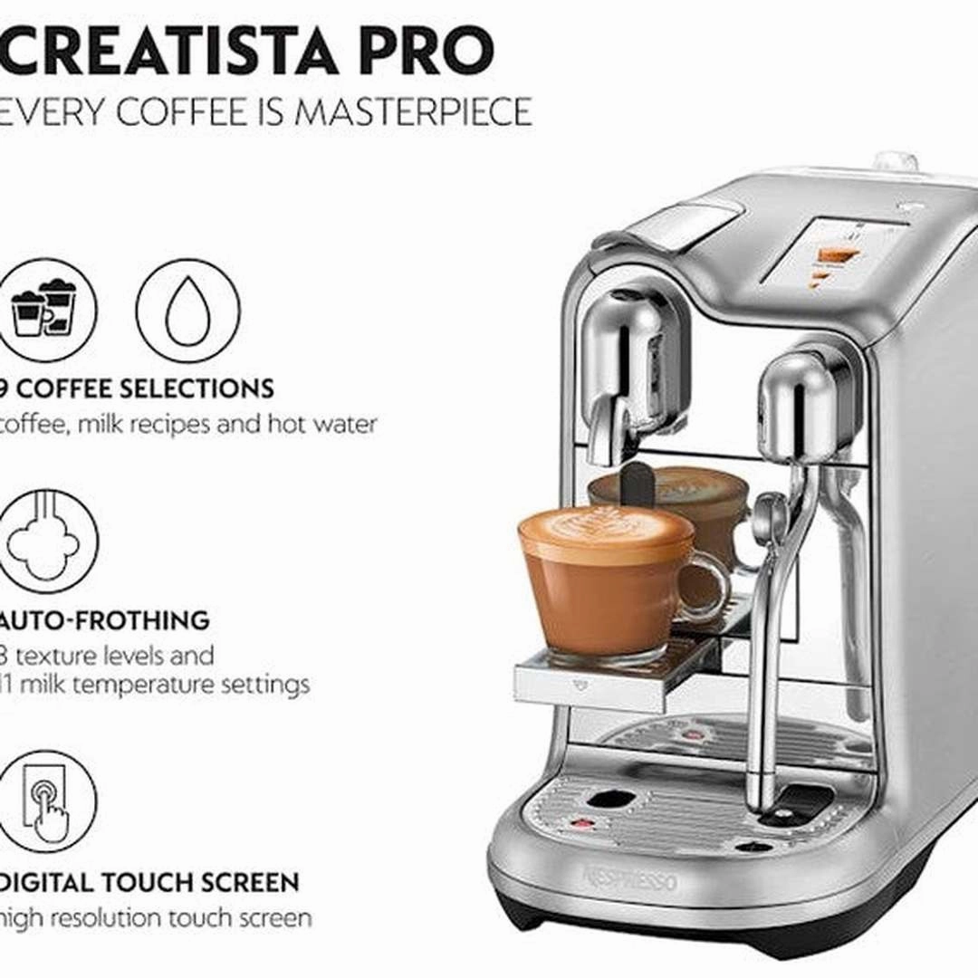 The Creatista Pro Nespresso Coffee Machine by Sage | SNE900BSS4GUK1