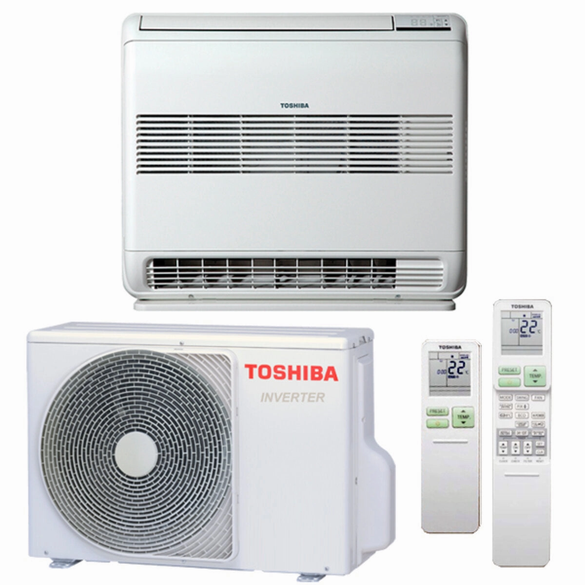 Toshiba Console J2 air conditioner 18000 BTU A    inverter