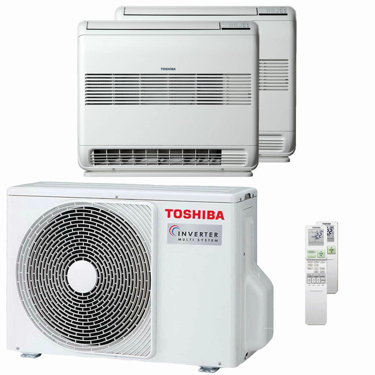 Toshiba Console J2 dual split air conditioner 12000   12000 BTU inverter A    outdoor unit 5.2 kW