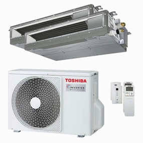 Toshiba ducted U2 dual split air conditioner 7000 12000 BTU inverter A   external unit 4.0 kW