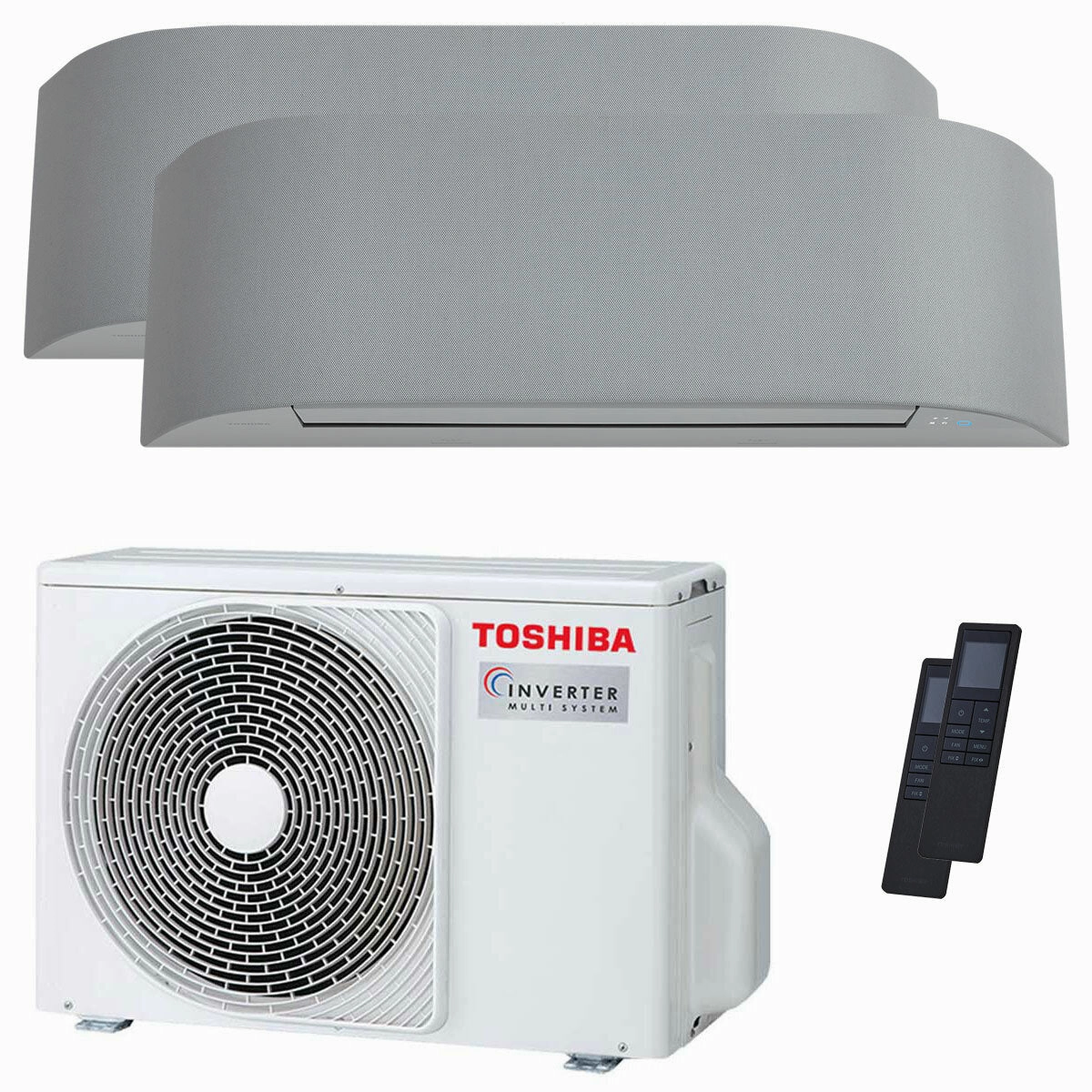 Toshiba Haori dual split air conditioner 7000 7000 BTU inverter A   wifi external unit 4 kW
