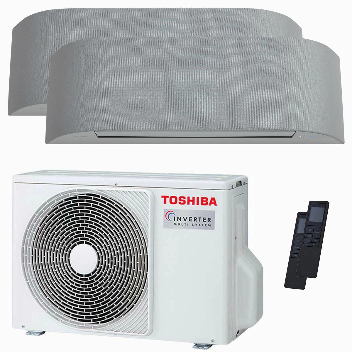 Toshiba Haori dual split air conditioner 9000 12000 BTU inverter A   wifi outdoor unit 5.2 kW