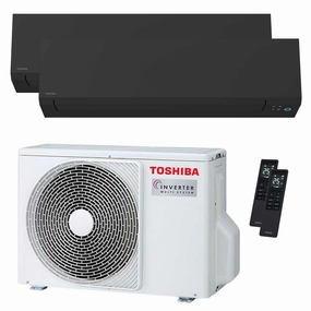 Toshiba SHORAI Edge Black dual split air conditioner 5000 16000 BTU inverter A   wifi external unit 5.2 kW
