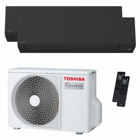Toshiba SHORAI Edge Black dual split air conditioner 5000 5000 BTU inverter A   wifi external unit 4 kW