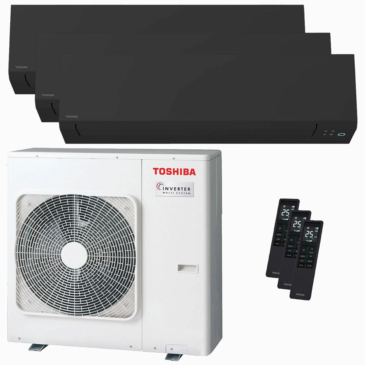 Toshiba SHORAI Edge Black trial split air conditioner 7000 7000 16000 BTU inverter A    wifi external unit 7 kW