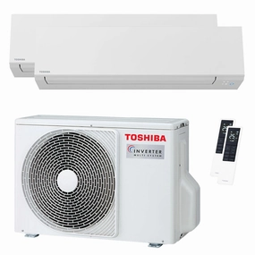 Toshiba SHORAI Edge White dual split air conditioner 5000 16000 BTU inverter A   wifi external unit 5.2 kW
